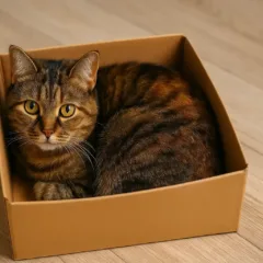 Por que os gatos amam caixas e lugares apertados