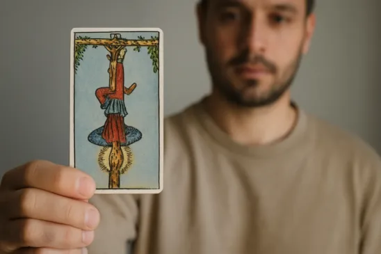 O Enforcado no tarô o que a carta da pausa e renúncia revela