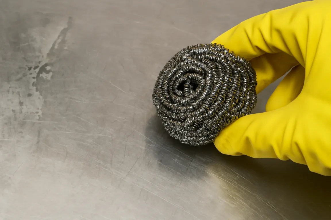 Esponja metálica usada no inox pode deixar manchas permanentes