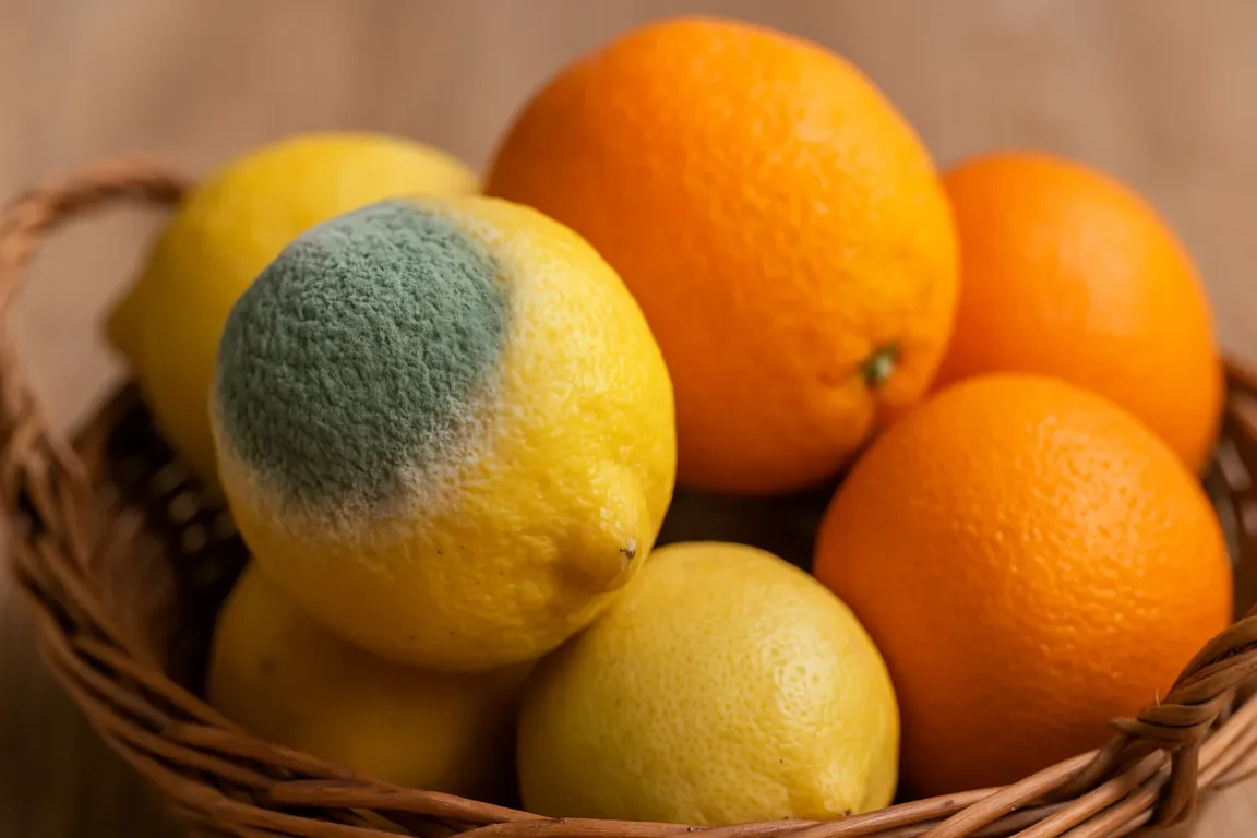 Deixar frutas cítricas na fruteira por muito tempo atrai fungos silenciosos