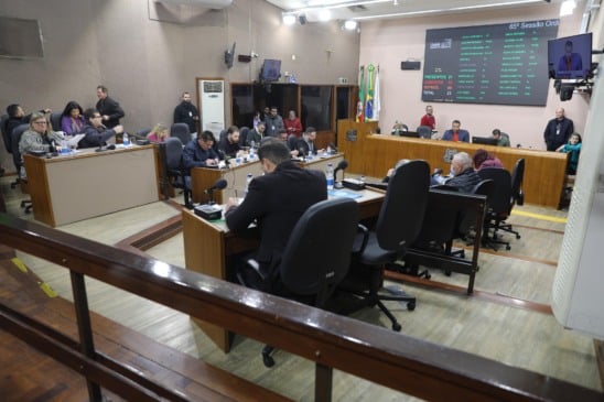 As matérias seguirão para a sanção do prefeito Adiló Didomenico Foto: Pietra Lima/Câmara Caxias