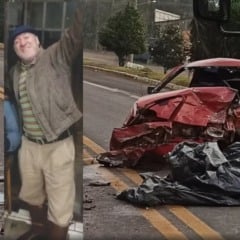  Gabana conduzia o veículo Kadett e morreu no local. (Foto: Rádio Ativa)