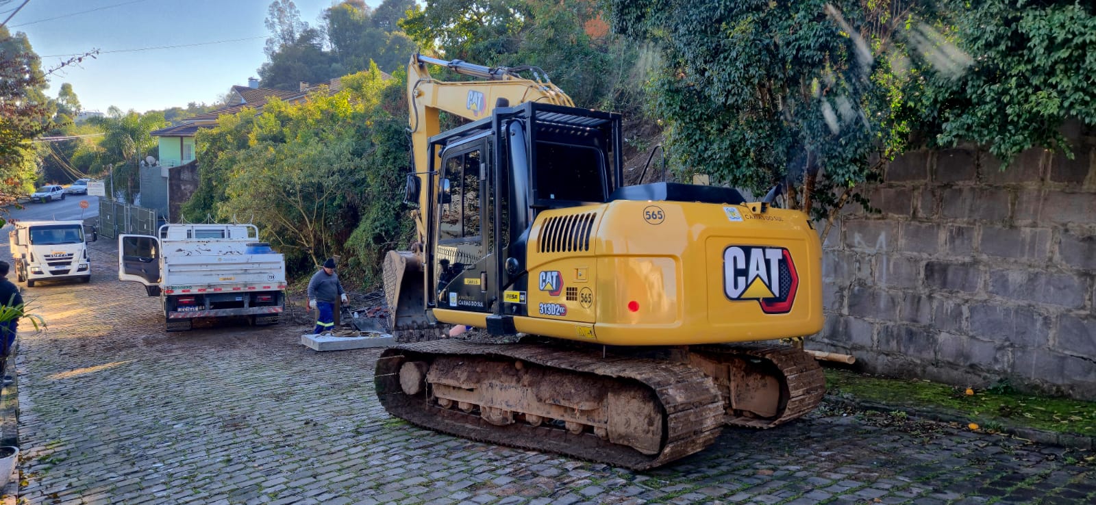 Prefeitura inicia nova rede de drenagem no bairro Fátima para conter vazamentos e erosão. Foto: Ederson de Oliveira/Divulgação.