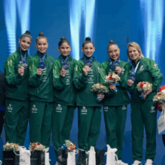 Ginástica rítmica: Brasil leva ouro inédito na Copa do Mundo, em Milão. Foto: Ginástica rítmica: Brasil leva ouro inédito na Copa do Mundo, em Milão. Foto: André Menezes/CBG.