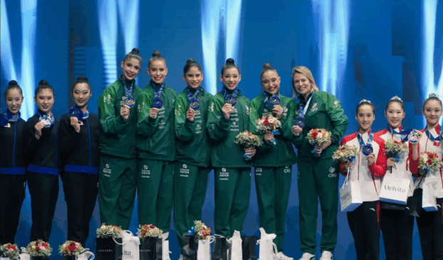Ginástica rítmica: Brasil leva ouro inédito na Copa do Mundo, em Milão. Foto: Ginástica rítmica: Brasil leva ouro inédito na Copa do Mundo, em Milão. Foto: André Menezes/CBG.