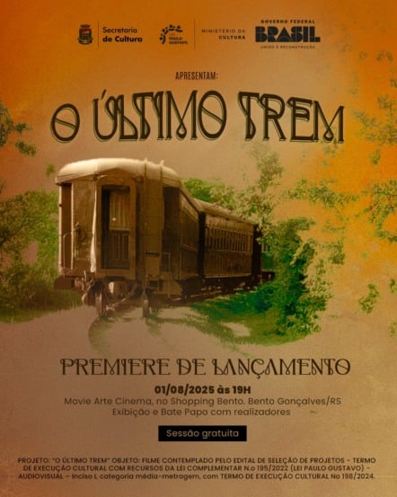 “O Último Trem” estreia nesta sexta-feira (01) em Bento Gonçalves