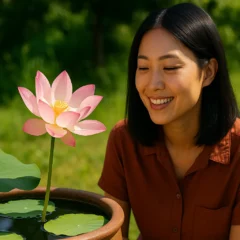 Flor-de-lótus precisa de muita luz e água parada para se manter estável