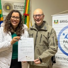 BM recebe emenda para viatura da Patrulha Maria da Penha em Farroupilha