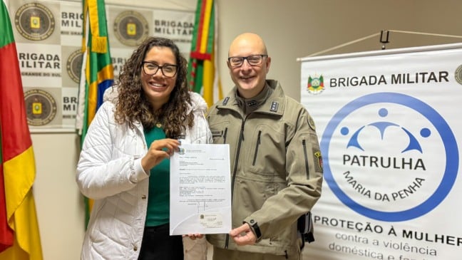 BM recebe emenda para viatura da Patrulha Maria da Penha em Farroupilha