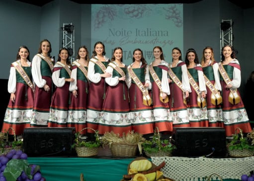 12 embaixatrizes concorrem aos títulos de Rainha e Princesas da Festa Nacional da Uva 2026. Leandro Araújo/Divulgação.