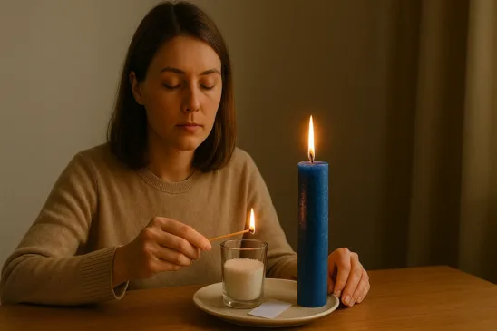 Simpatia com sal grosso e vela azul para cortar vínculos negativos