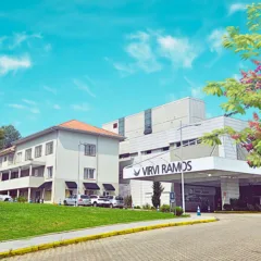 Local ficará no Hospital Virvi Ramos e concentrará atenção aos idosos nas diversas especialidades. Fachada do Hospital Virvi Ramos. Foto: Reprodução Site Virvi Ramos.