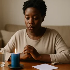 Simpatia com água, sal e vela azul para desatar nós energéticos