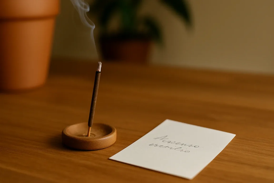 Simpatia com incenso de mirra e papel escrito para destravar caminhos