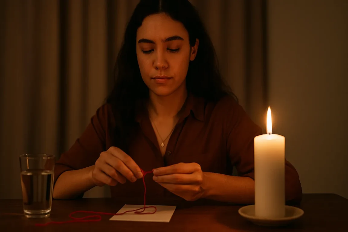 Simpatia com linha vermelha e vela branca para afastar fofocas