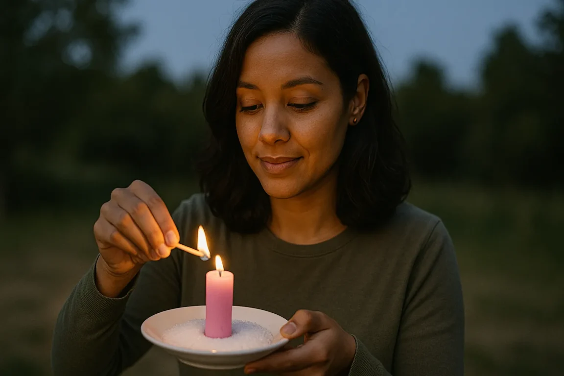Simpatia com vela rosa e açúcar para fortalecer laços amorosos