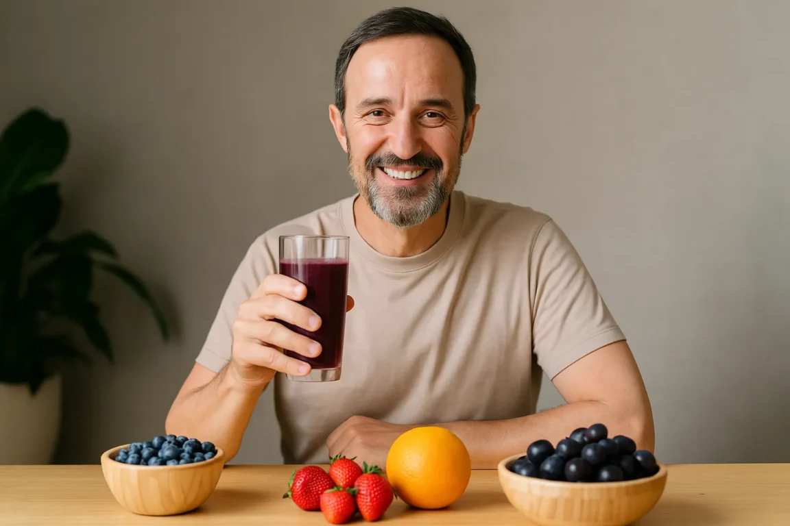Suco de mirtilo