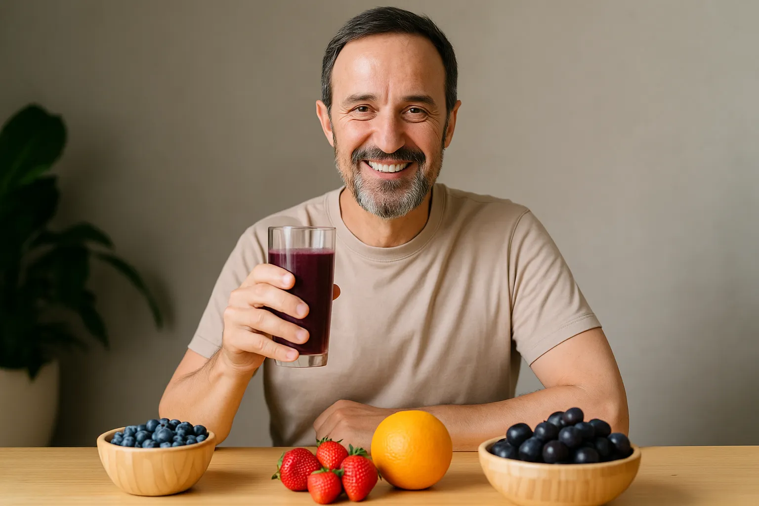 Suco de mirtilo