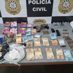 Quatro pessoas são presas em operação contra o tráfico de drogas, em Vacaria. Foto: Polícia Civil/Divulgação.