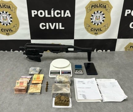 Polícia Civil prende suspeito de homicídio em Vacaria. Foto: Polícia Civil/Divulgação.