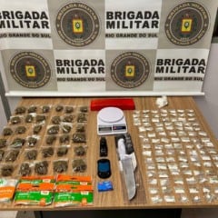 Brigada Militar prende homem por tráfico de entorpecentes em Bento Gonçalves. Foto: Divulgação 3º BPAT.