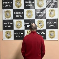 Agressor é preso após tentar matar mulher a marteladas em Caxias do Sul. Imagem Divulgação Polícia Civil.