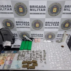 Brigada Militar prende homem por tráfico de entorpecentes em Caxias do Sul. Foto: 12° BPM/Divulgação