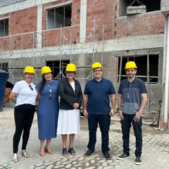 Rafael Bueno visitou obras do novo CRAI, com mais espaço e acessibilidade, e que deve ser inaugurado ainda em julho. Foto: Jucilene Borges/ Divulgação.
