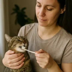 3 motivos para escovar os dentes do seu gato