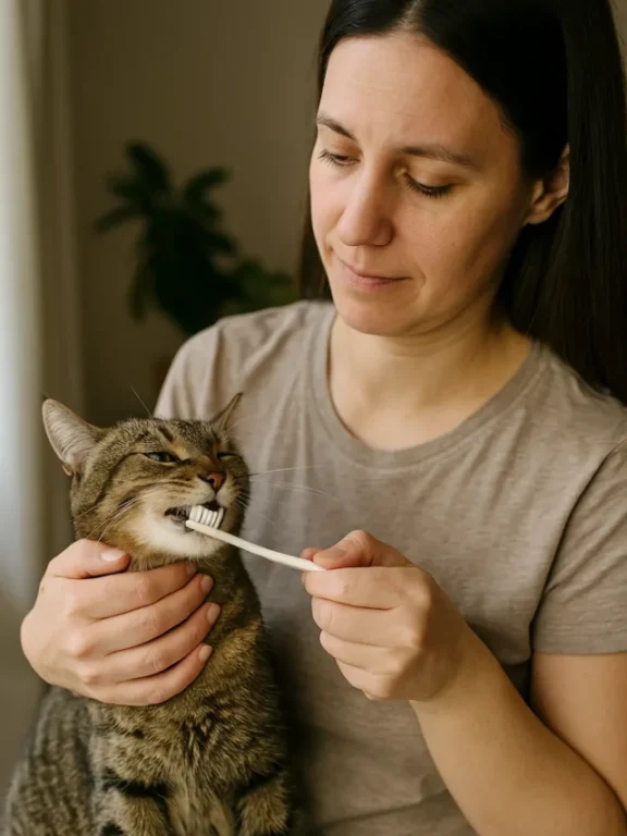 3 motivos para escovar os dentes do seu gato