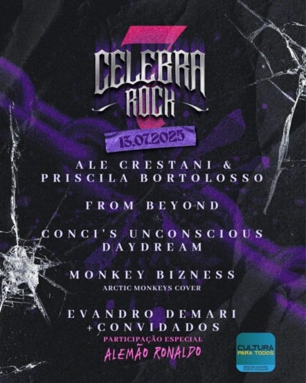 A edição deste ano do Celebra Rock em Bento Gonçalves traz uma curadoria musical que percorre diversos estilos do rock. (Foto: Reprodução)
