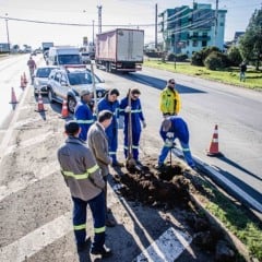 Divergência entre Adiló Didomenico e a CSG, em julho do ano passado, no acesso de Forqueta. Foto: Rodrigo Rossi/Divulgação