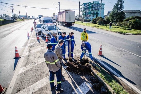 Divergência entre Adiló Didomenico e a CSG, em julho do ano passado, no acesso de Forqueta. Foto: Rodrigo Rossi/Divulgação