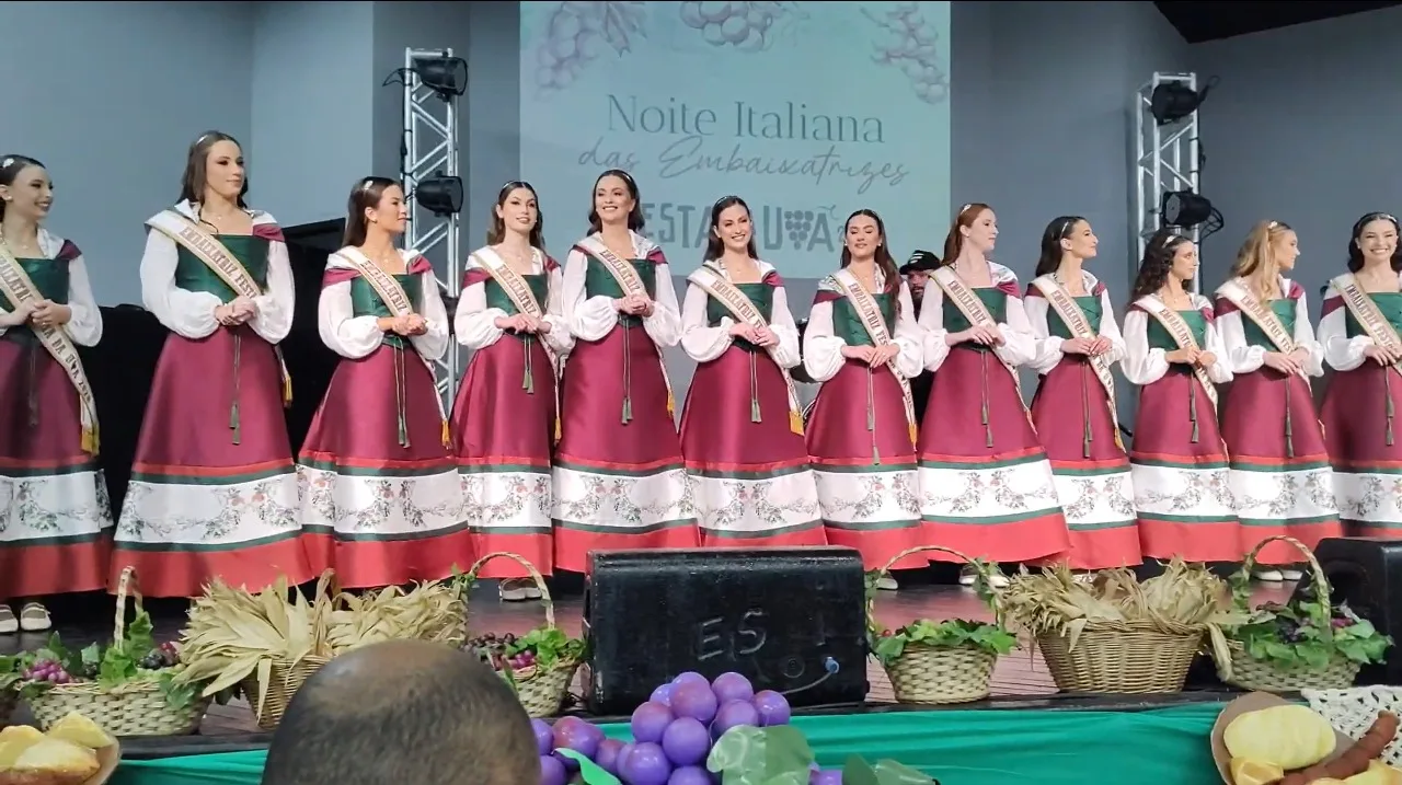 EMBAIXATRIZES festa da uva 2026 noite italiana EMBAIXATRIZES festa da uva 2026 noite italiana