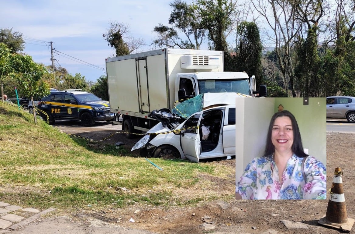 Identificada mulher que morreu ao colidir veículo em caminhão na BR-470, em Bento Gonçalves
