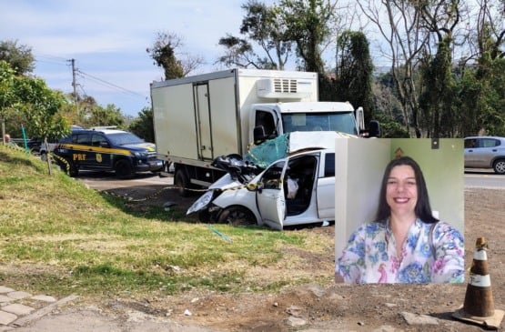 Identificada mulher que morreu ao colidir veículo em caminhão na BR-470, em Bento Gonçalves