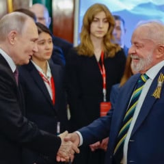 Lula encontra Putin na Rússia. (Foto: Ricardo Stuckert/ Presidência da República)