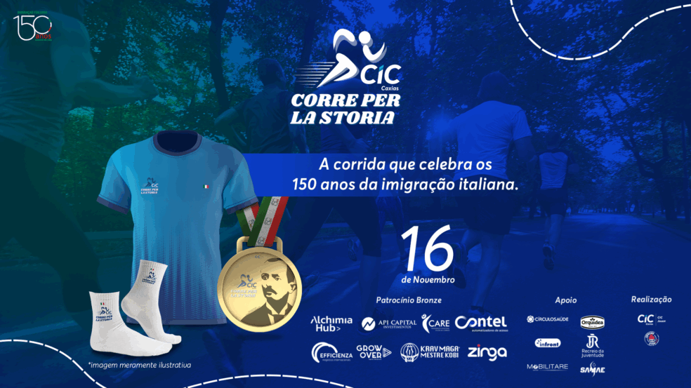 Corrida da CIC em Caxias do Sul celebra os 150 anos da Imigração Italiana no RS