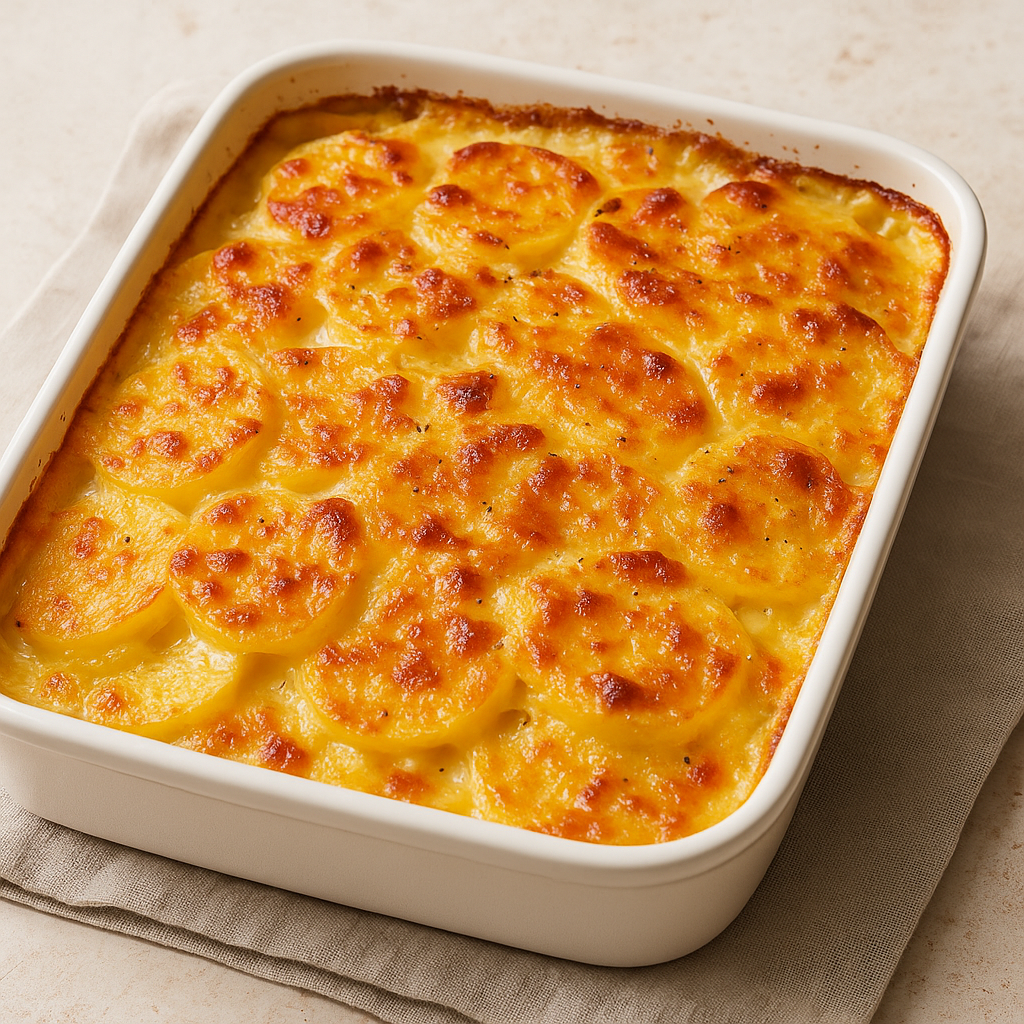 Cozinha Viva: Batata gratinada com queijo
