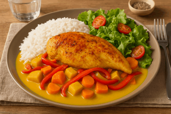 Cozinha Viva: Frango ao curry com legumes
