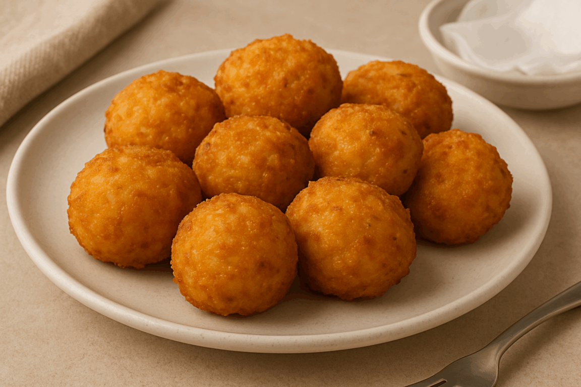 Cozinha Viva: bolinho de arroz com queijo