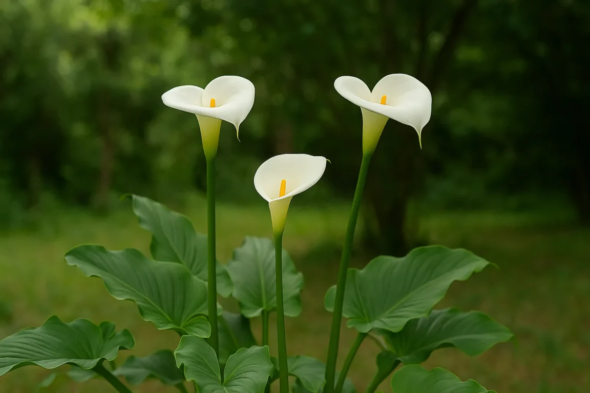 Copo-de-leite floresce melhor com luz filtrada e rega sem excessos