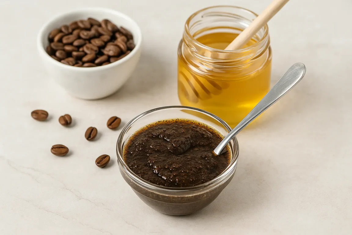 Esfoliante caseiro de café e mel deixa a pele mais lisa e revitalizada
