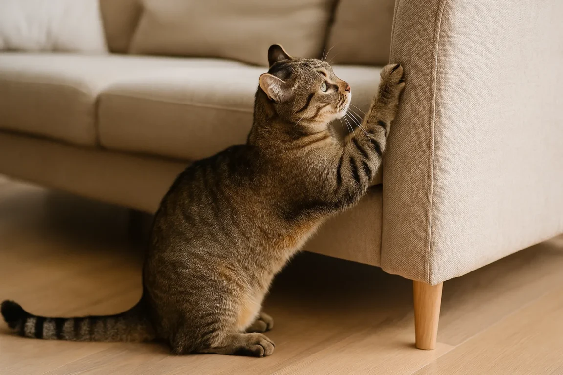 Gato arranha os móveis Veja como redirecionar esse comportamento sem brigar
