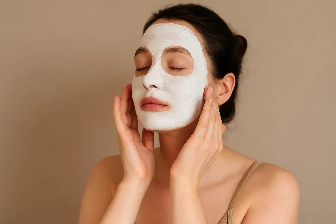 Máscara facial com argila branca acalma a pele e reduz vermelhidão