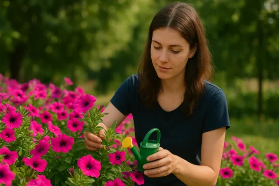 Petúnia floresce mais com sol pleno e adubo rico em fósforo