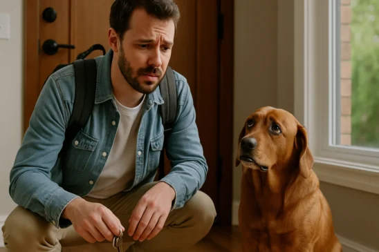 Por que seu cachorro chora quando você sai de casa