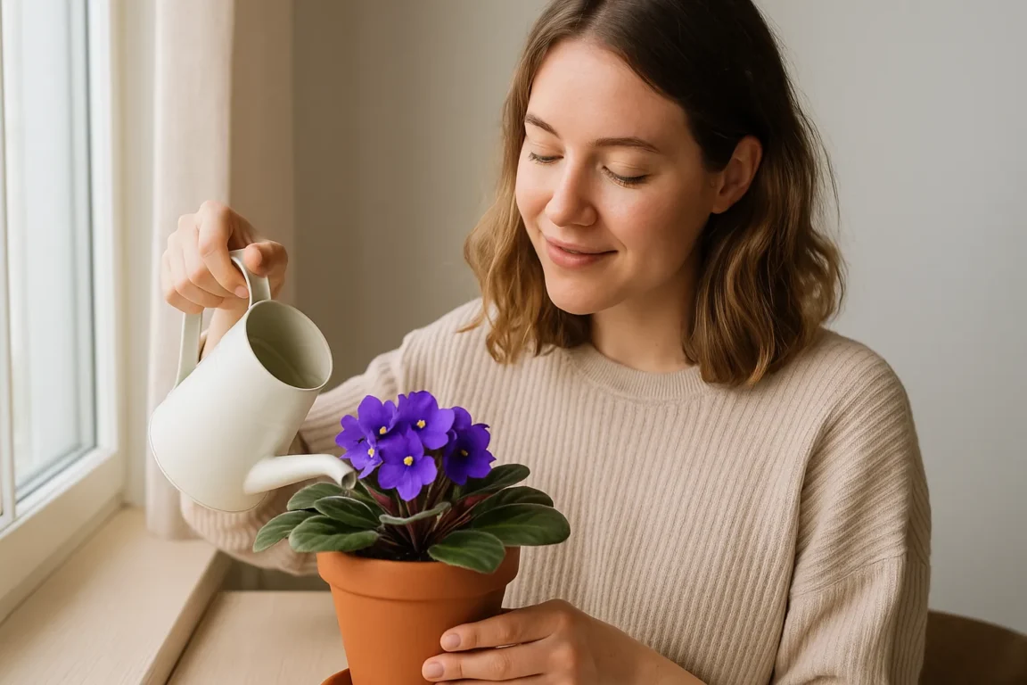 Violeta africana floresce o ano inteiro se seguir este ciclo de rega