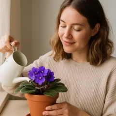 Violeta africana floresce o ano inteiro se seguir este ciclo de rega