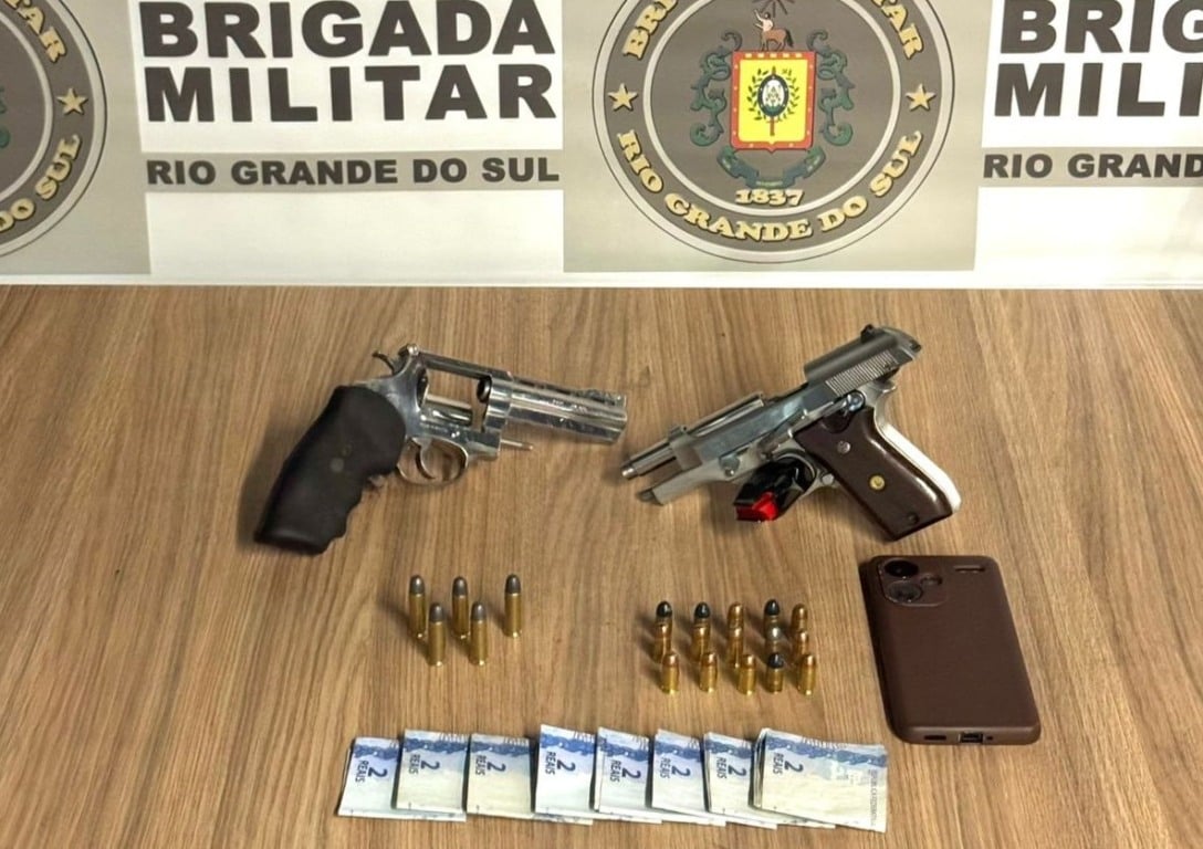 Homem é preso com armas e munições no bairro Glória em Bento Gonçalves